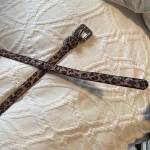 Thin Cheetah Print Belt